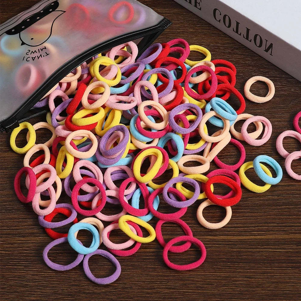 50pcs Women s Seamless Thumb Ring Hair Ties Bagged Ponytail Holders With Small Elastic Bands For Diy Simple Fashion Hair Cord