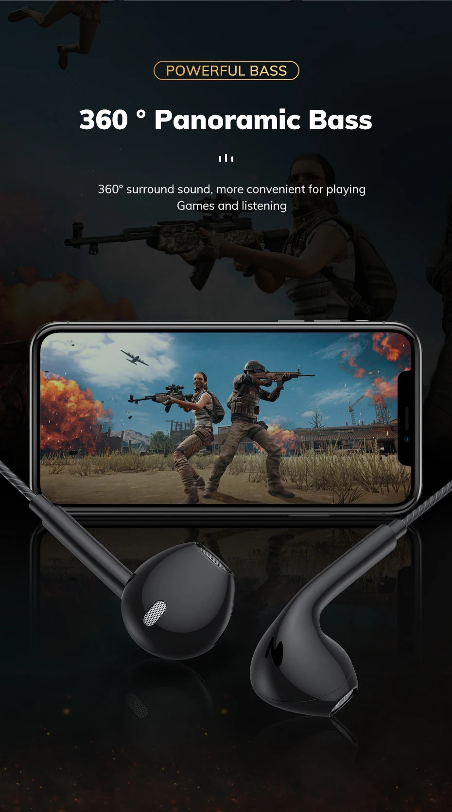 TOPK F20 in-ear Headphone HiFi Sound Quality Built In HD Mic Universal 3.5mm Plug Original High Quality Headset Sport Headset