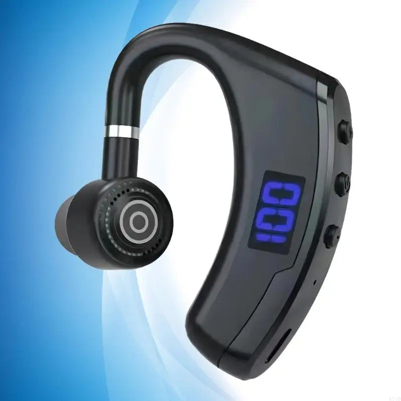 V9 Digital Display Headset Headphone Handsfrees Wireless Ear Hook Earphone Noise Reductions and Sweat Proof
