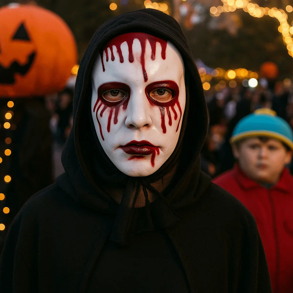 Scary Makeup Scary Look Halloween Mask Reusable Realistic Blood Party Costume Props Plastic Performance Mask Haunted House