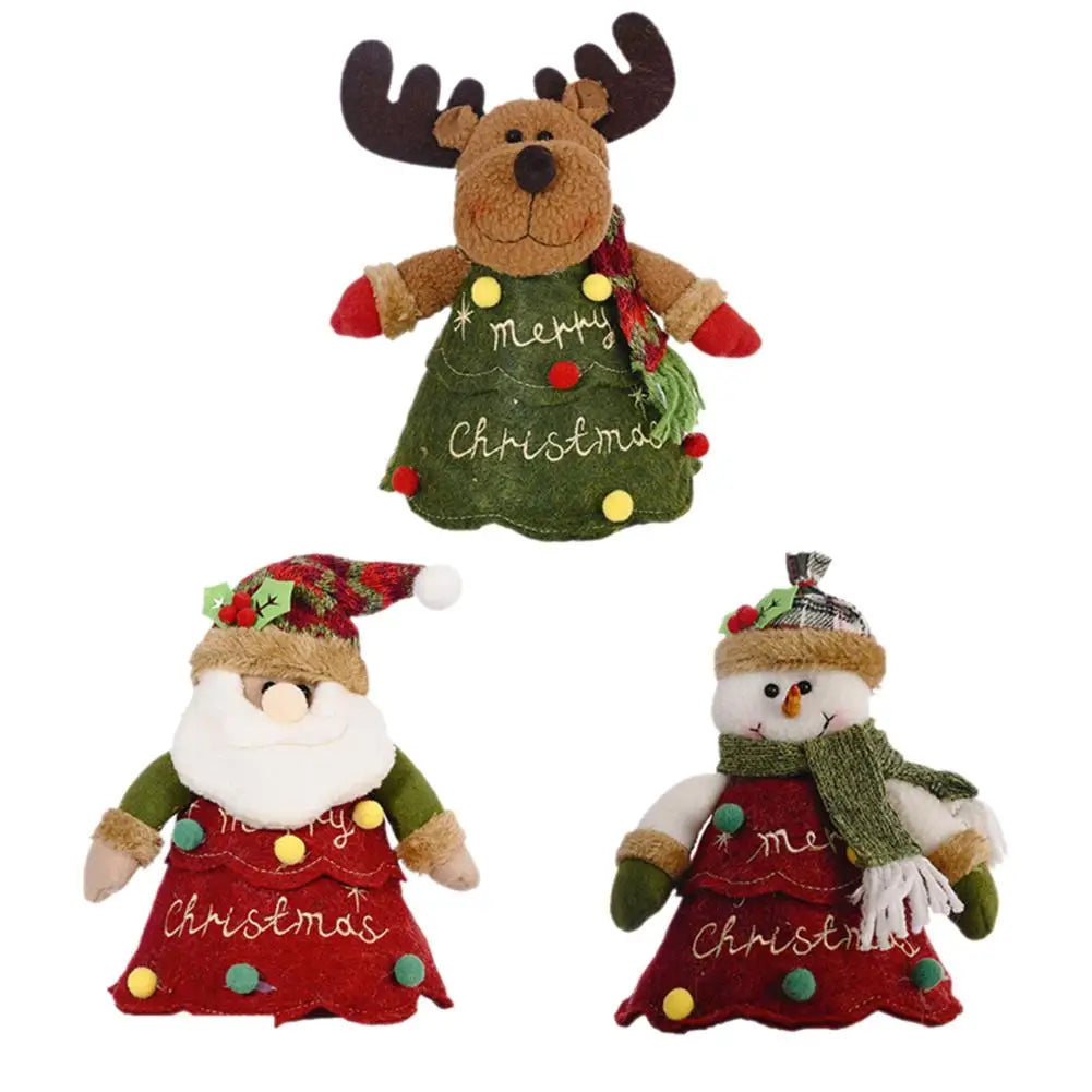 Christmas Xmas Plush Doll Tree Ornaments Kids Gift New Year Holiday Season Home Festive Decorations Practical Christmas Decor
