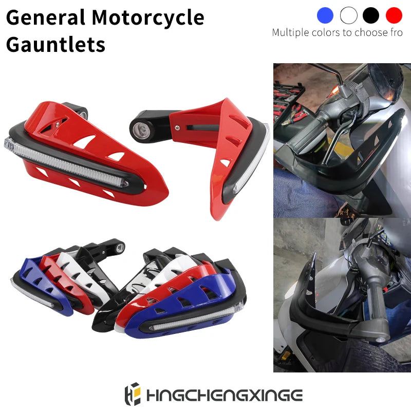 Motorcycle Handguards with LED Lights Motorbike Accessories Modification Protective Gear for ATV Bike Off Road Motocross ﻿