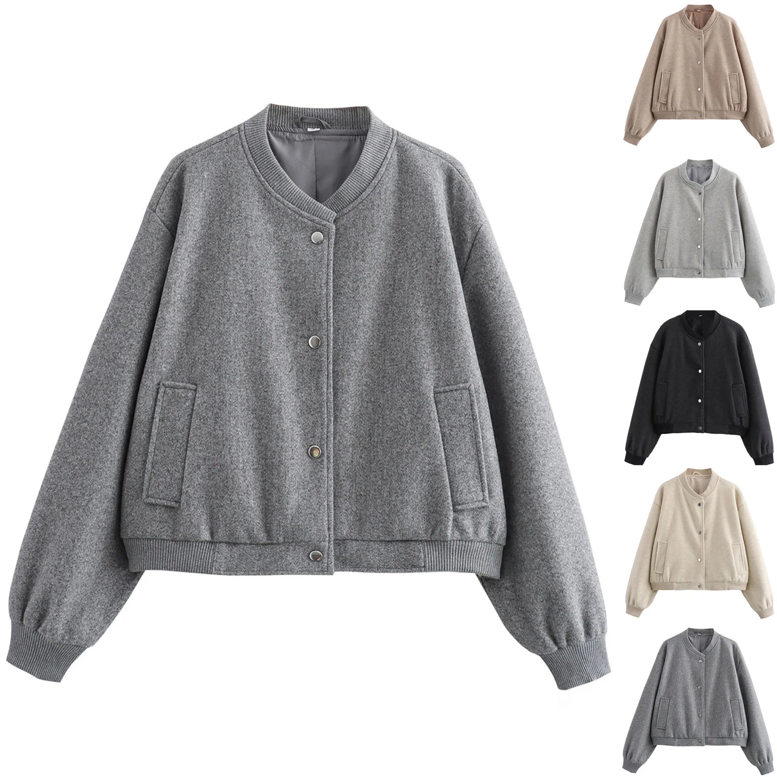 Women Jacket Cropped Bomber Jackets For Women Tweed Jacket Woman Fashion Long Sleeve New In Short Coats chamarras de mujer