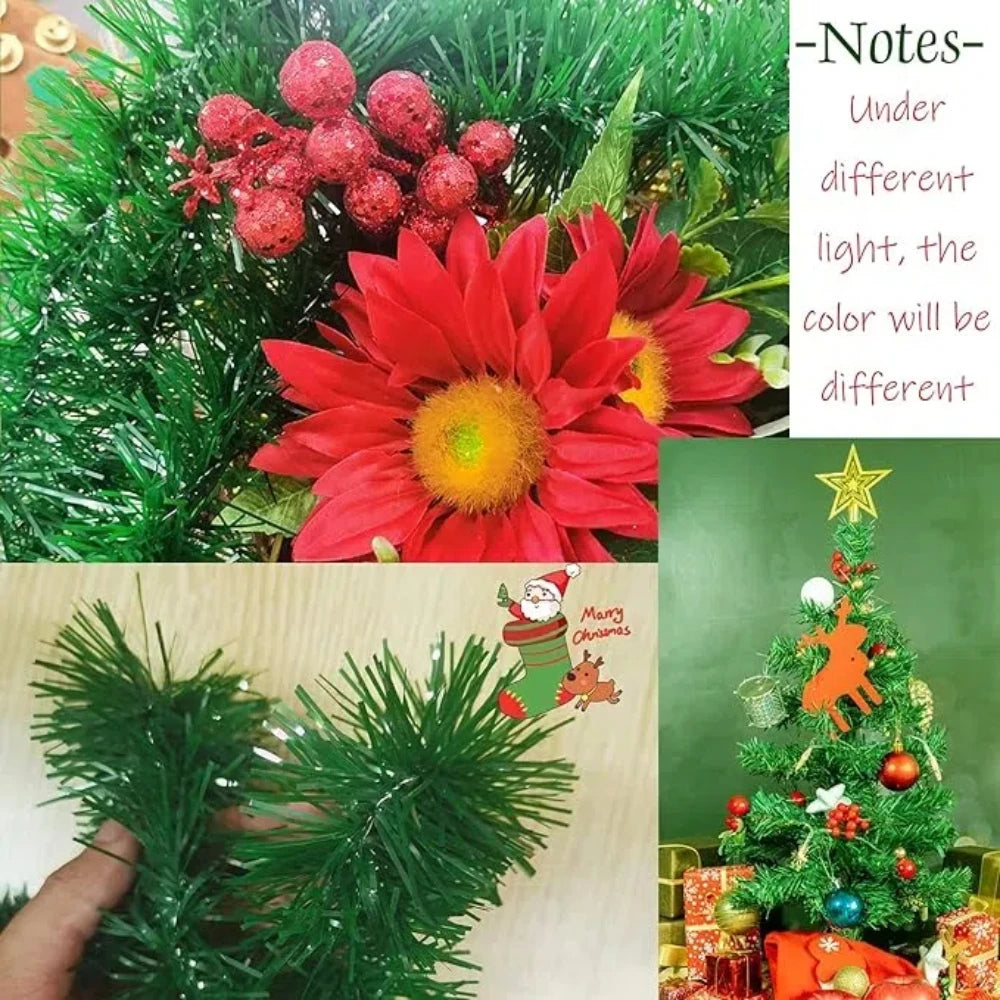 Christmas decorations Green Cane Ribbons Garland DIY Xmas Tree Ornaments Green Cane Ribbon Wreath Hanging Pendent Home Decor2024