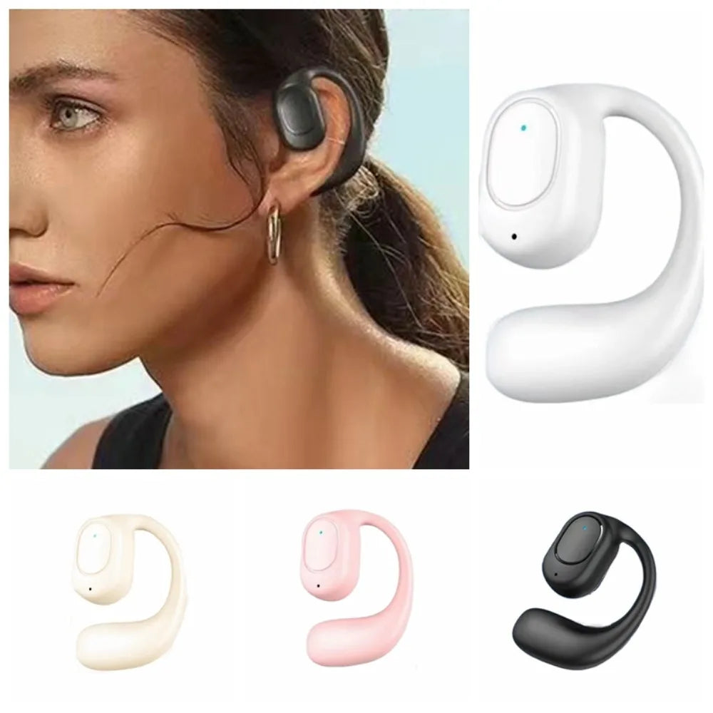 Ear Hanging Type Bluetooth Earphone Not in Ear Bluetooth 5.3 Bone Conduction Headphones Noise Cancelling Long Endurance