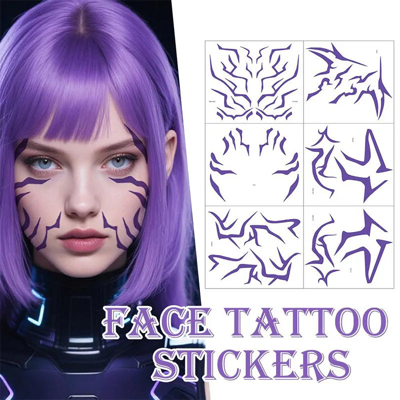 Halloween Kpop Party Face Body Stickers Carnival Christmas Custom Tattoo Wedding Trendy Cool Clothing Makeup Supplies Mood Props