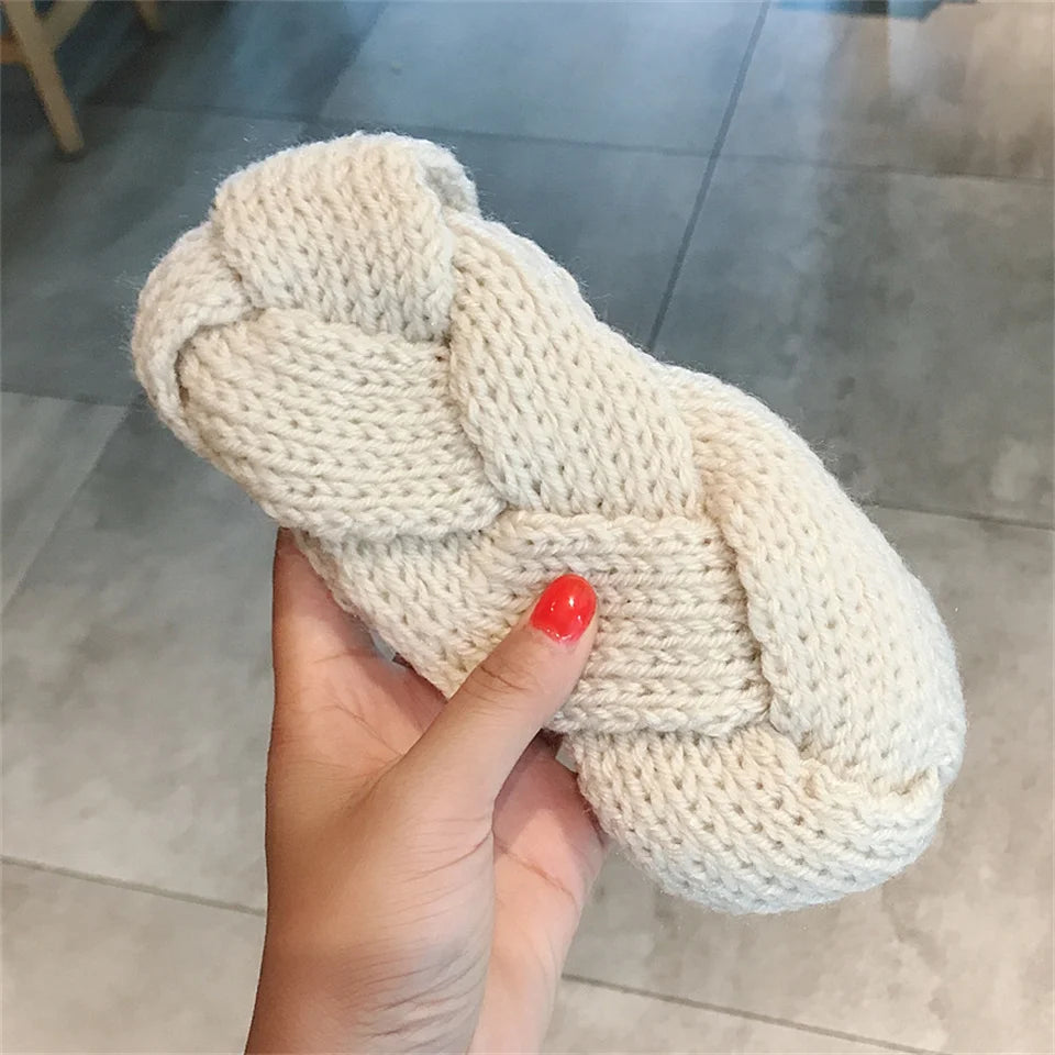 Winter Warm Headband for Women Cross Knitting Headbands Wool Knitted Elastic Headband Headwear Girls Hair Band Hair Accessories