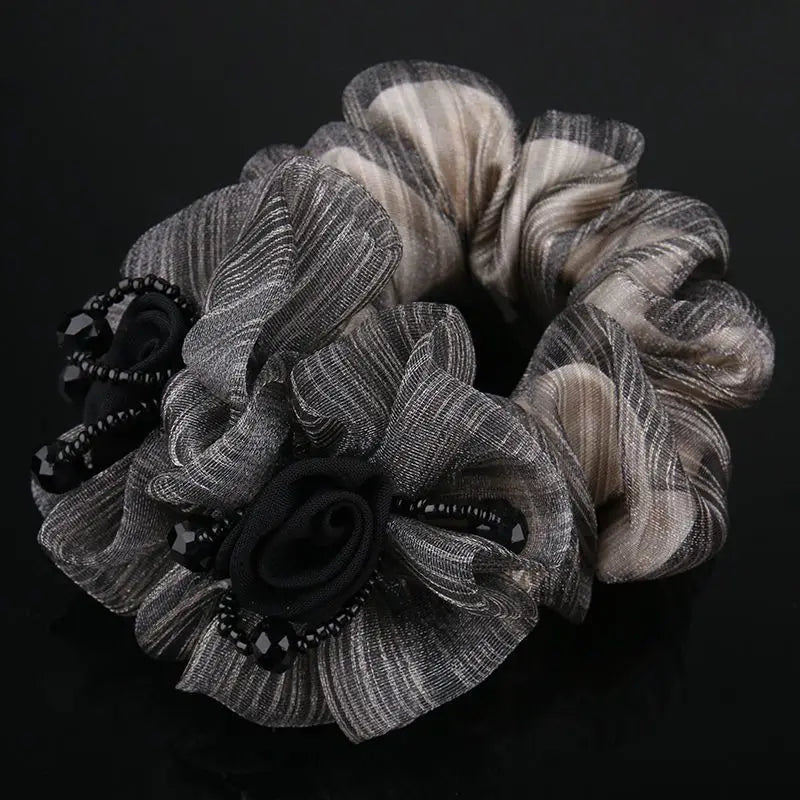 Fashion Hair Accessories Women's Premium Hairs Cord Headflower French Headwear Elegant Ribbon Hair Ties Women Hair Accessories