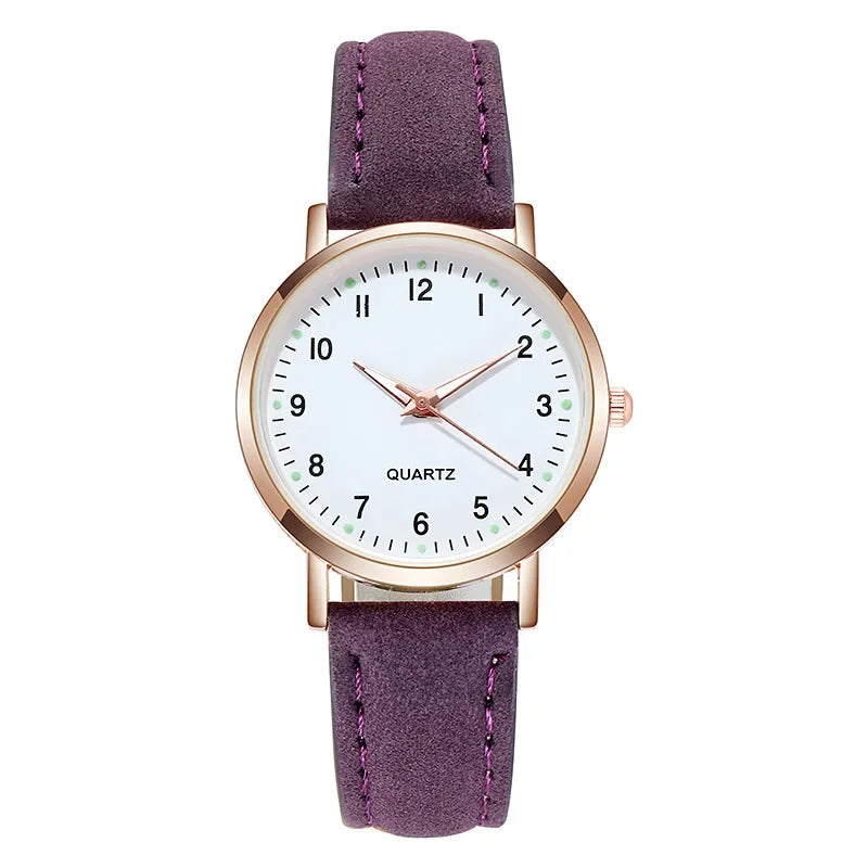Women Watches  Luminous Leather Bracelet Simple Watch Elegant Fashion Quartz Watch Ladies Wristwatches  Montre Femme Reloj Mujer