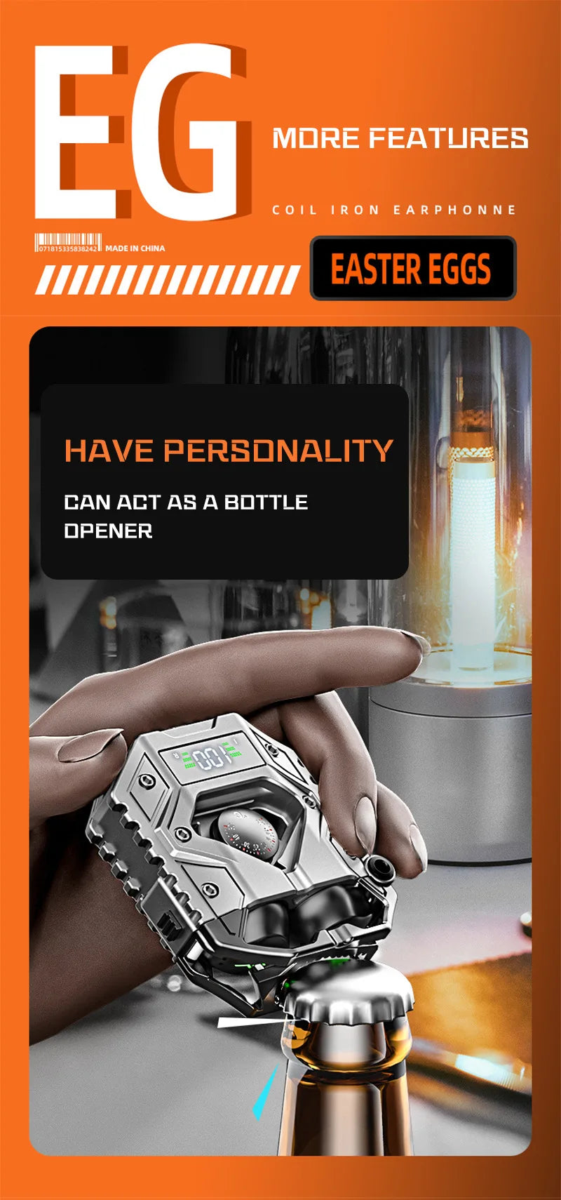 Creative Noise Reduction Electric Technology Mecha Wind Ultra-Long Standby Game Dual-Mode Headset H9 Bluetooth Wireless Headset