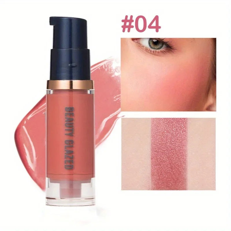 BEAUTY GLAZED Liquid Blush Long Lasting Waterproof Sweatproof Lightweight Non-Fade Natural Cheek Blusher On Face Make Up