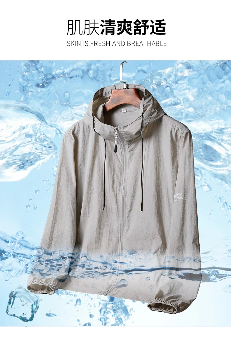 2025 Summer Hooded Jacket Men Women Sun Protection Clothing Fishing Hunting Clothes Quick Dry Skin Windbreaker