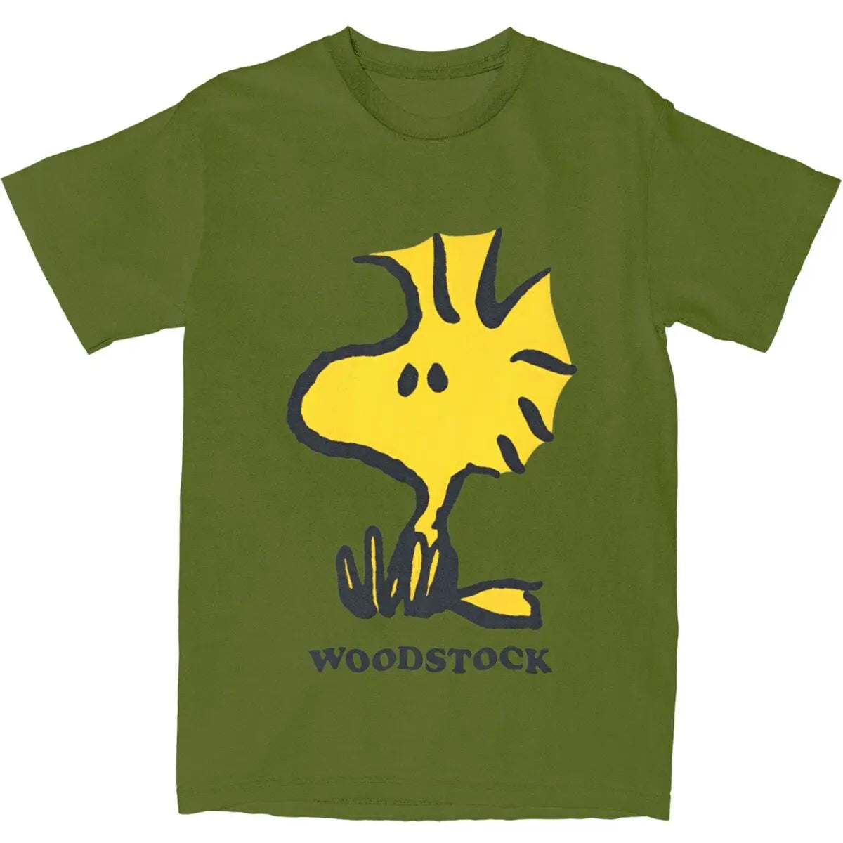 Men Women T Shirt Woodstock Cartoon T-Shirts Trendy Cool Summer Tees Funny Custom Logo 100 Cotton Clothing Gift Idea