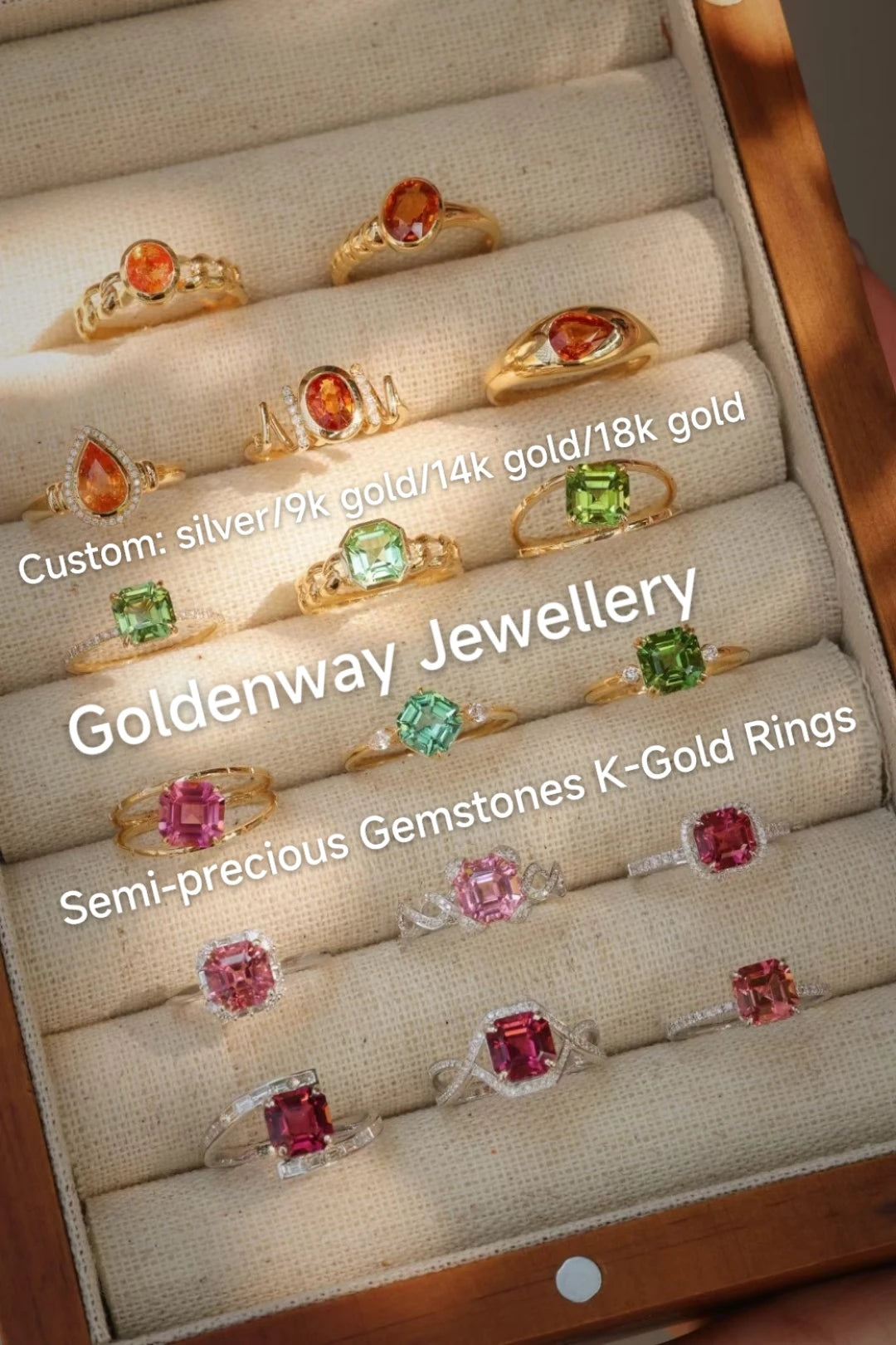 Popular Stainless Steel Rainbow Gemstones Wide Open Bracelet Bangle/Band Ring Knitted Handmade Luxury AU750 Women Jewellery Set