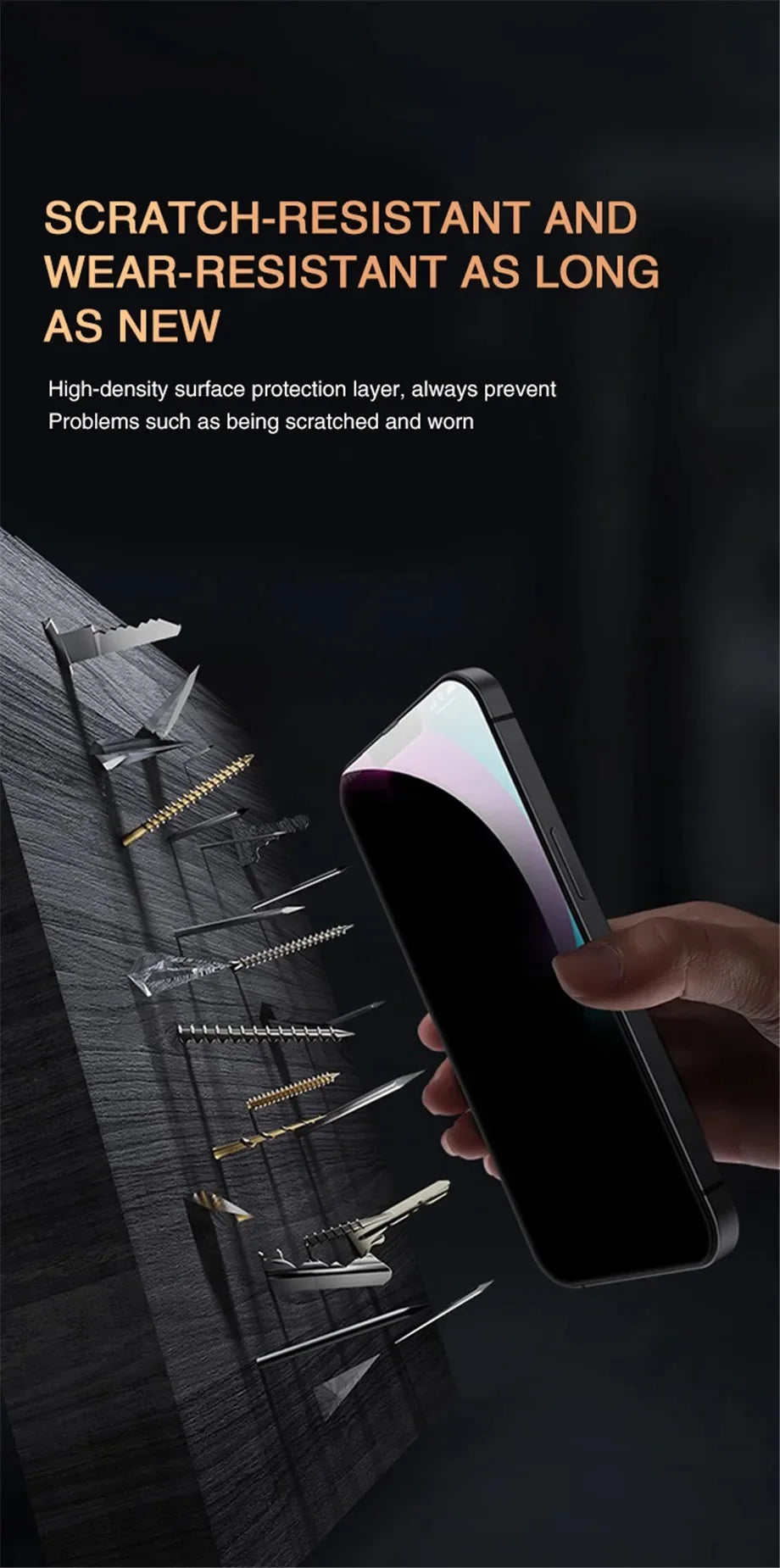 1~4PCS Anti-Spy Glass For iPhone 16 15 14 13 Pro Max Privacy Screen Protectors & Camera Protection Film For iPhone15 12 11 Pro