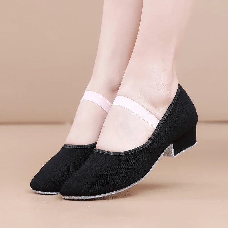 Women Dance Shoes GirlsBallet Jazz Salsa Shoes High Heels Soft Sole Dancing Shoes Pink/Black/Red Women's Teacher Shoes Practic