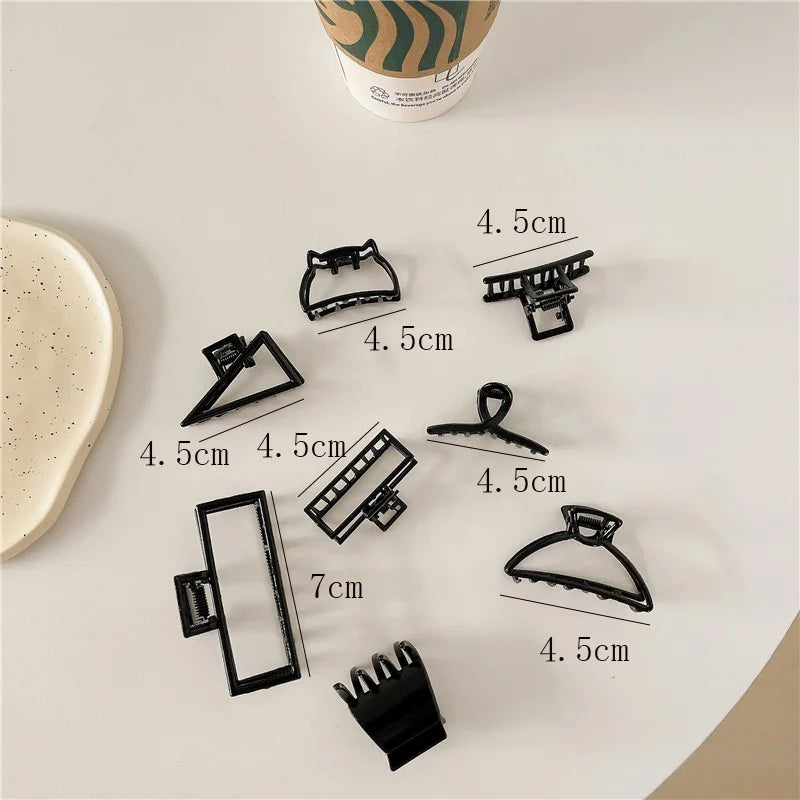 Women New Fashion Black Small Metal Claw Clips Headdress for Girls Mini Hair Clips Hairpins Barrettes Crab Clip Hair Accessories