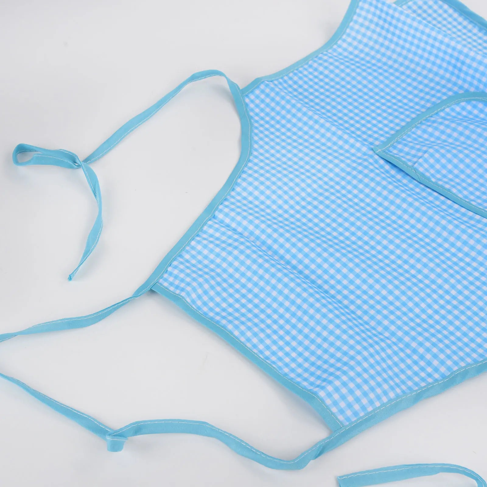 Play The Role Of A Family Dress Up In The Kitchen  Cook Set  Baked Checkered Apron  Toy