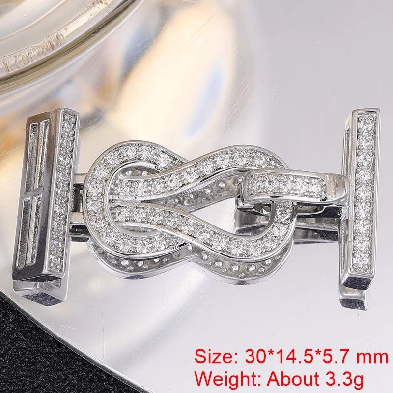 Juya 18K Gold Silver Plated Wedding Decorations Connect Fastener Closure Clasps Accessories For DIY Beads Pearls Jewelry Making