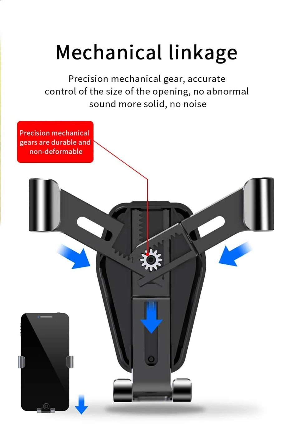 Car Mobile Phone Bracket Automatic Multifunctional Car Air Outlet Gravity Navigation Bracket Universal Mobile Phone Bracket