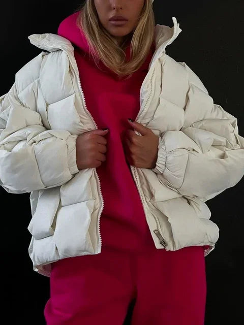 Winter Jackets for Women 2025 Thick Warm Loose Fashion Quilted Jacket Female Interchange High Street Green Baggy Puffer Coat