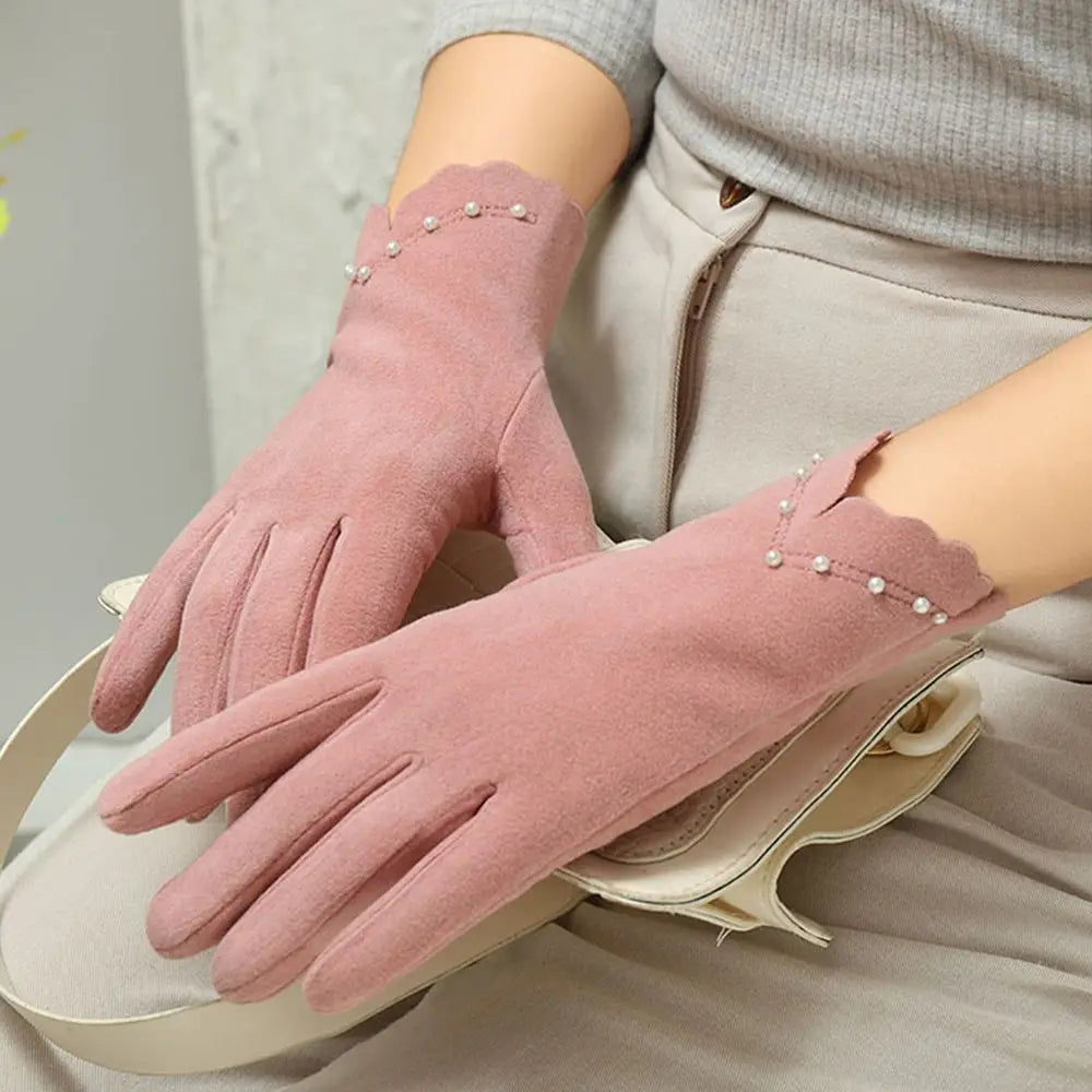 Ladies Winter Accessories Full Finger Cold Protection Women's Gloves Touch Screen Gloves German Fleece Korean Style Mittens