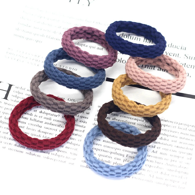 20PCS High Elasticity Fashion Hair Rope High Elasticity Jacquard Pattern Hair Ring Fashion Women's Headband Hair Accessories