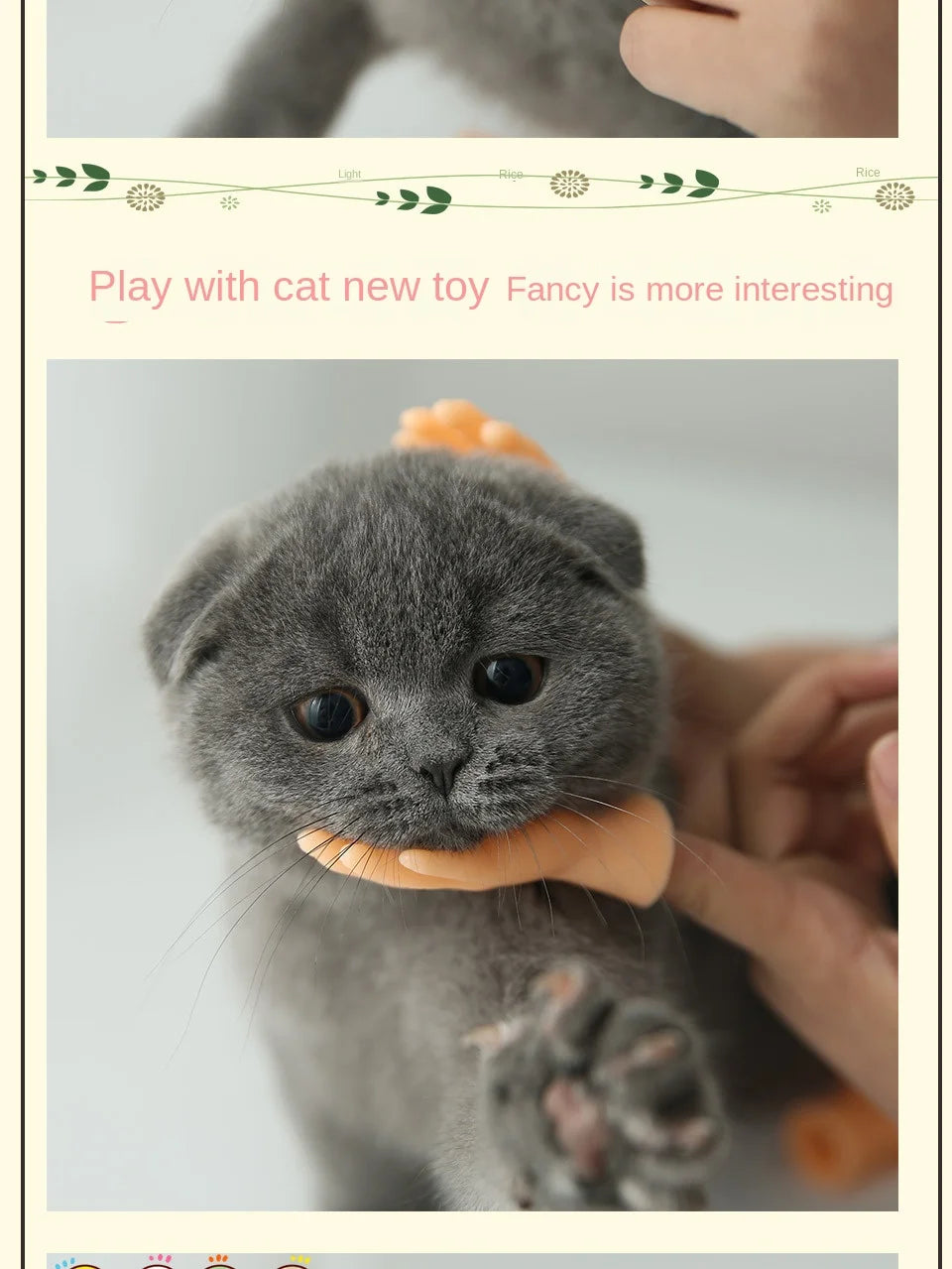 Adult Kid Novelty Toys Funny Mini Hands Creative Finger Fidget Toys Soft Small Hand Tease the Cat Pet Toy Halloween Gift