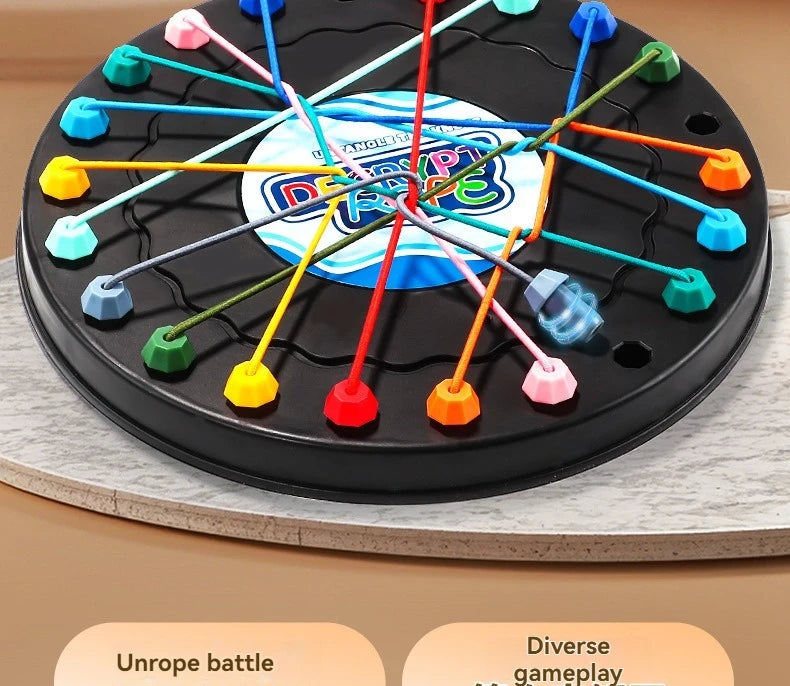 New Kid Rope Knots Puzzle  Board Game Color Line Twisted Connected Ropes Logic Thinking Table Game Parent Child Interactive Toy