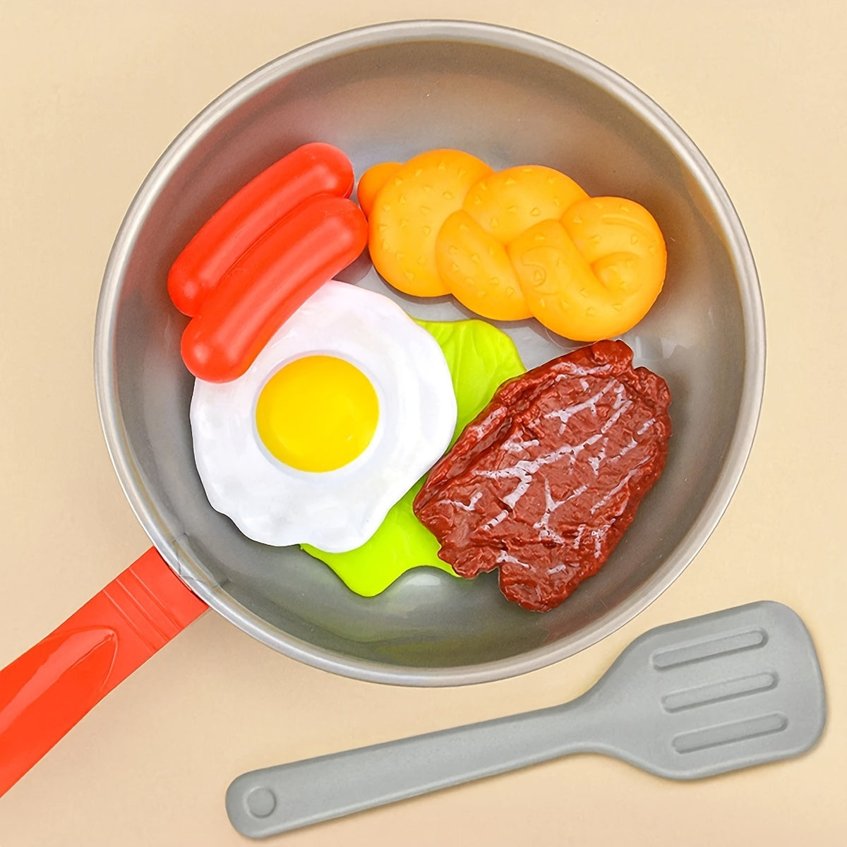 8PCS Children Kitchen Food Toys Simulation Cookware Game Set Pretend Play Pot Steak Vegetable Bread Hot Dog Omelette Kids Gift