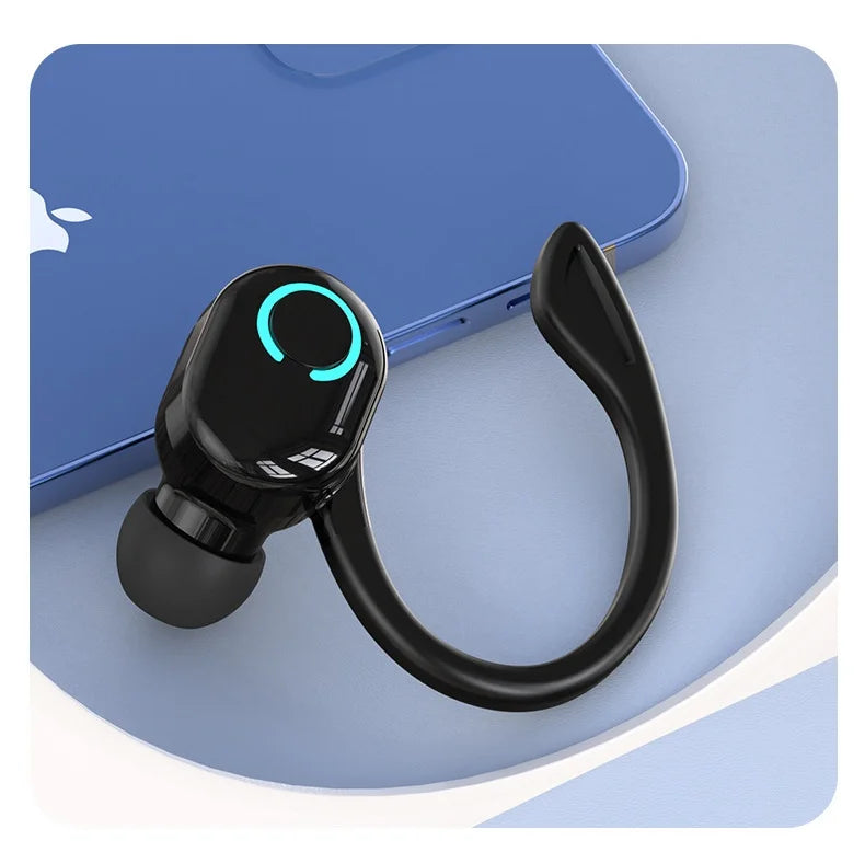 Bluetooth 5.2 Business Wireless Headphone Ear-Hook Mini HIFI Bass Noise Cancelling Earphone With Mic Sport Game Headset