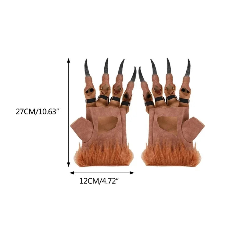 Halloween Werewolf Gloves Ghost Festival Horror Wolf Claw Party Cosplay Costume