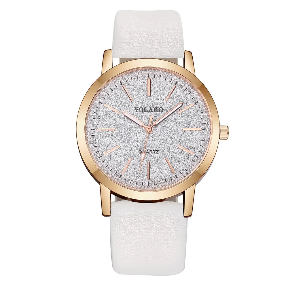 Women'S Fashion Quartz Simple Wristwatch Circular Dial Simple Scale Minimalist Elegant Ladies Watches Ladies Watch Gift