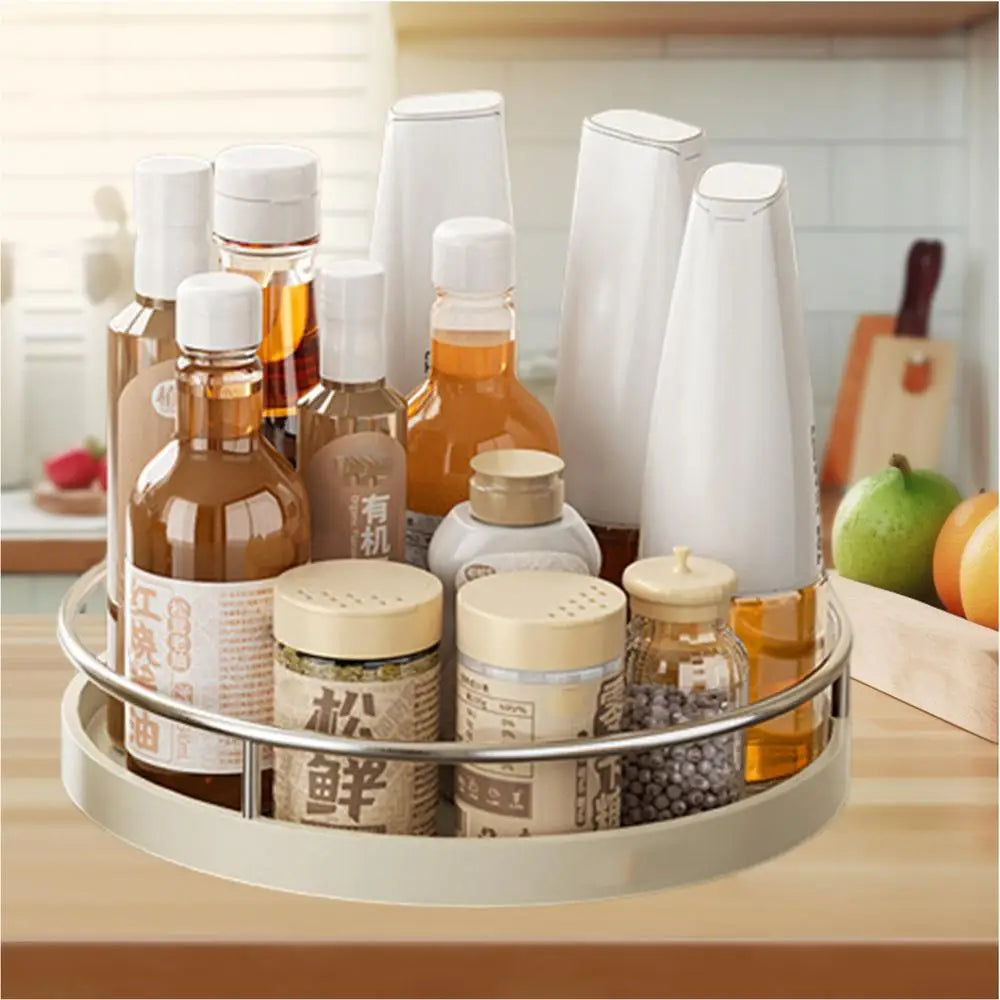 Kitchen Turntable Organizer Rotating Tray Organizer Kitchen Countertop Refrigerator Cupboard Kitchen Countertop Organizer