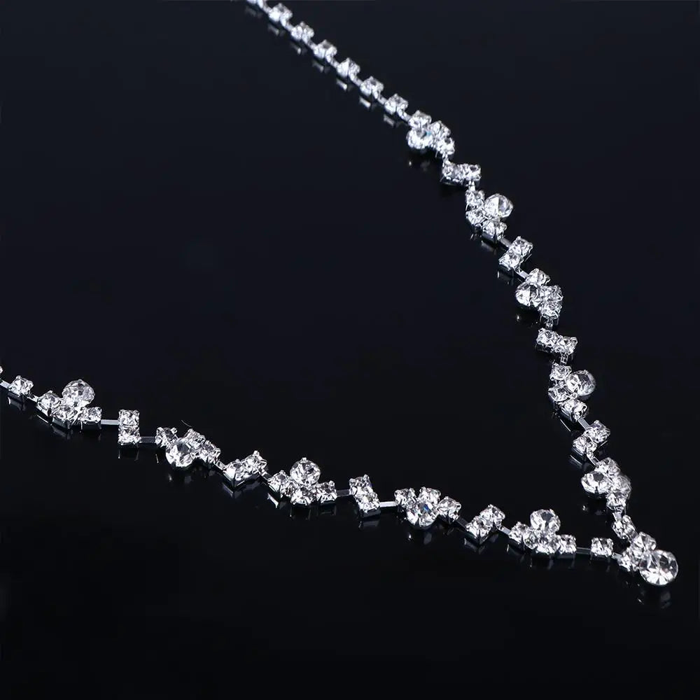 Jewelry Accessories Crystal Necklace Earring Jewelry Set Wedding Accessories Bridal Set Bridal Jewelry