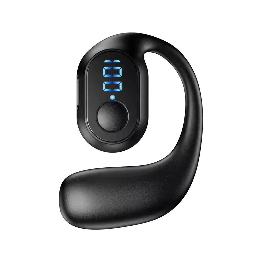 Bluetooth 5.4 Headphone Wireless Ear Hook Earphone LED HiFi Stereo Noise Reduction Clip Headset Waterproof Earbud For Phone New
