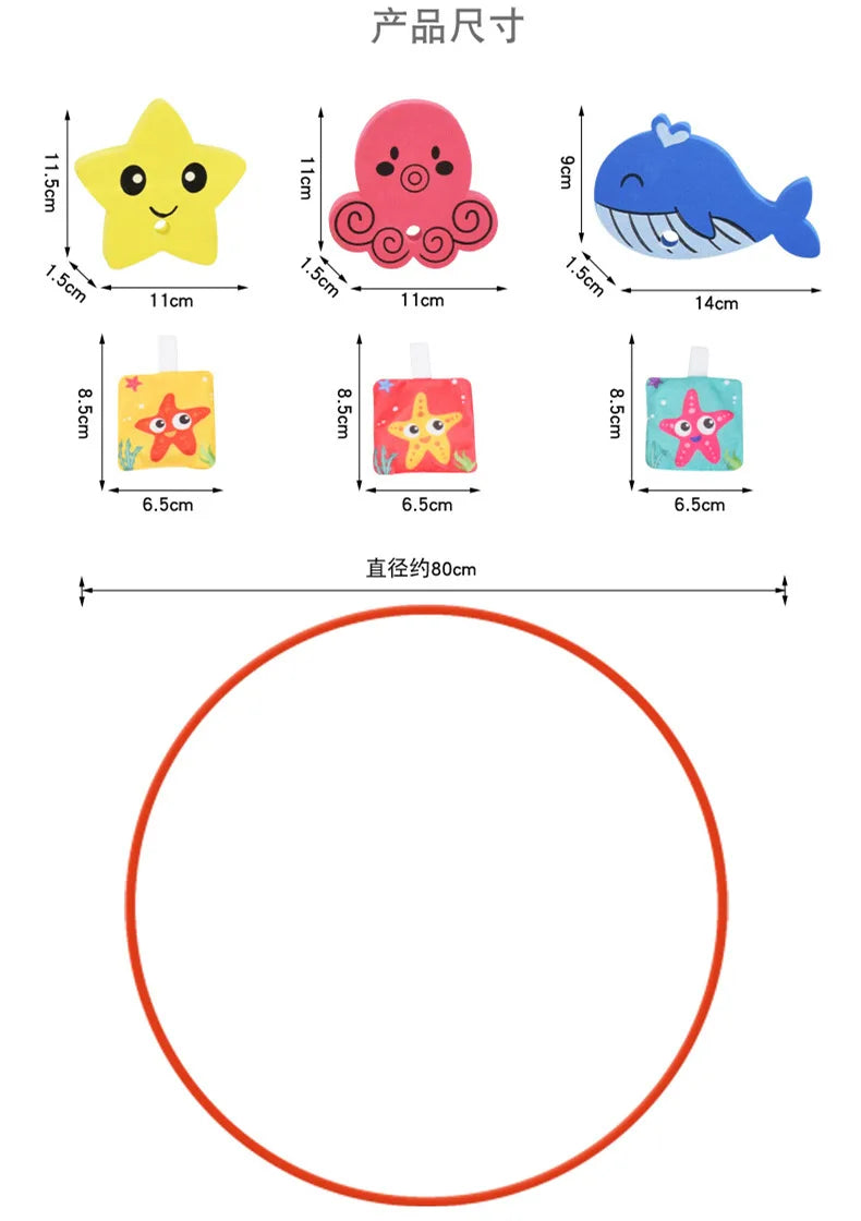 Kid's Summer Diving Water Toys 80cm 1set Diving Toy Rings Diving Swim Through Rings Strong Resilience Best Pool Gifts for Kids