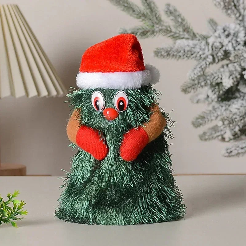 Dancing and Singing Christmas Tree Toys Kids Cute Green Plush Toys Creative Music Electric Plush Doll Home Decor Christmas Gifts