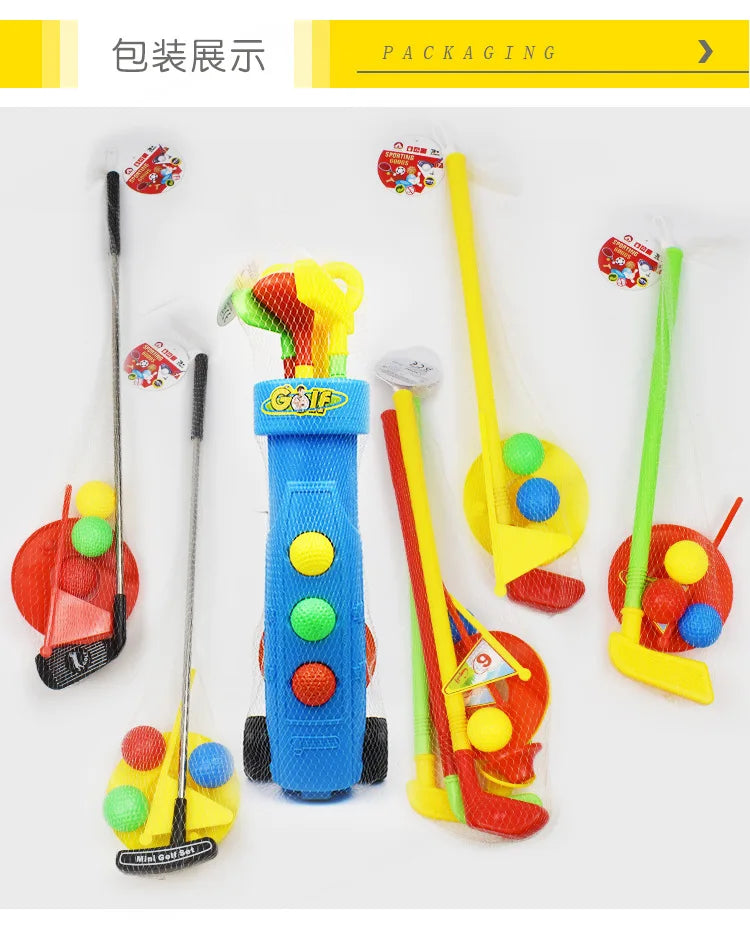 Kid's Indoor Outdoor Sports Toys Golf Club Sets Parent-child Interaction Develop Children's Athletic Ability Outdoor Games Toys