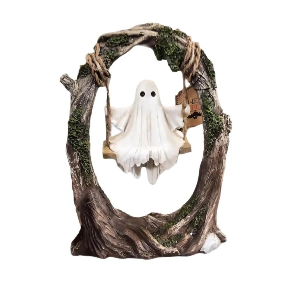 Halloween Themed Halloween Swing Ghost Ornament Model Statue Spooky Ghosts Decor Display Handicraft Ghost Halloween Decoration