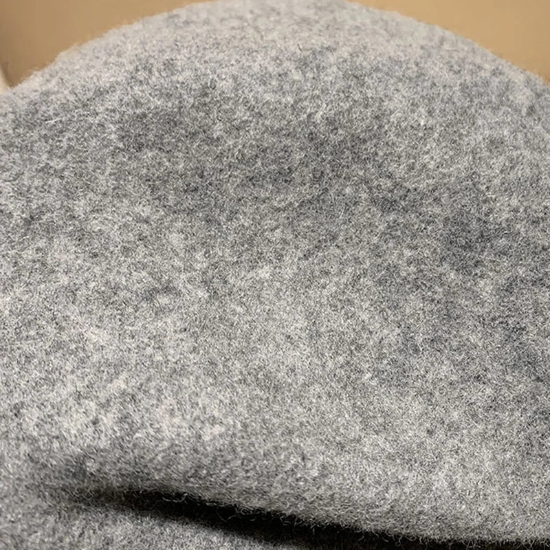 Winter Hat for Women Soft Warm Wool Cap Adjustable Ladies Beanie Cloche Bucket Hat Crushable Ski Hat Upturn Brim Church Hat