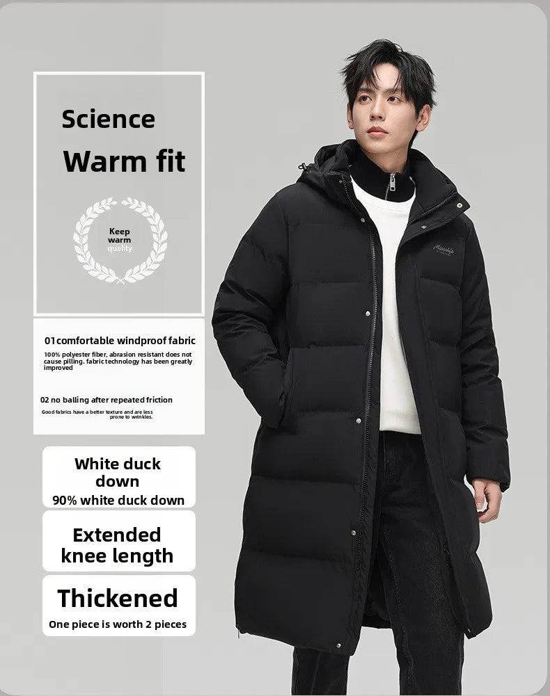 Canada Fashion Winter Jackets for Man Down Parka Coat Man White Goose Down Jacket Hooded Warm Thick Long Puffer Jacket HXY252