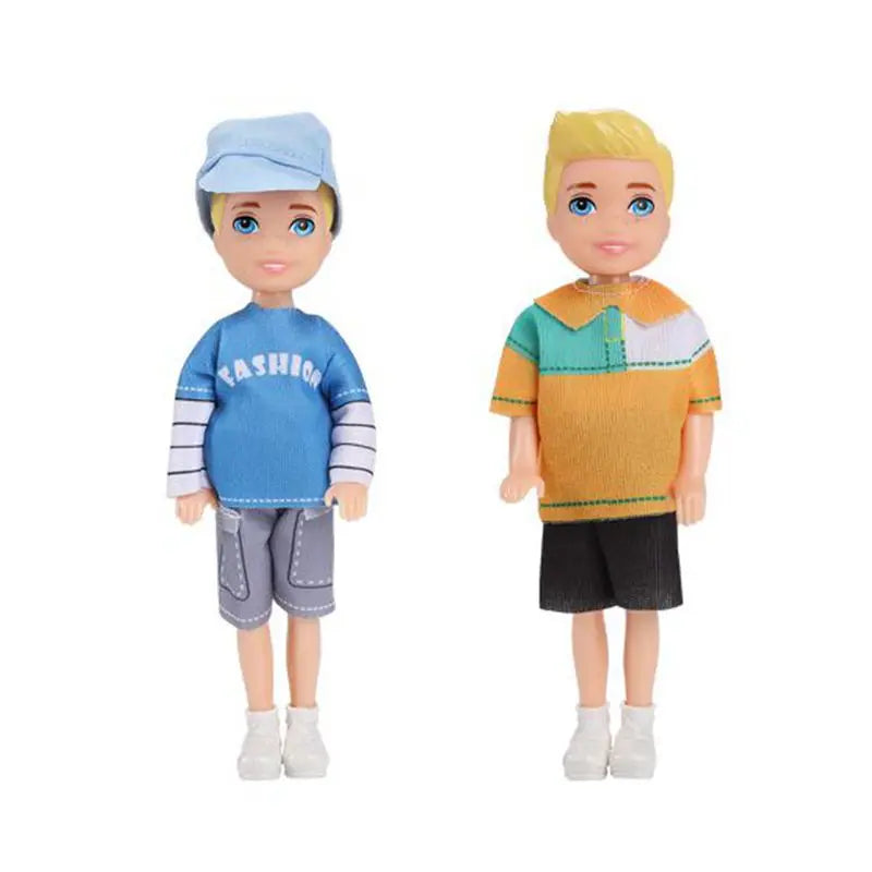 Hot Sale Kawaii 2 Items / Lot Kids Toys 5 Inch Baby Doll Little Girls Boys Princess For Girl DIY Family Game Best Present
