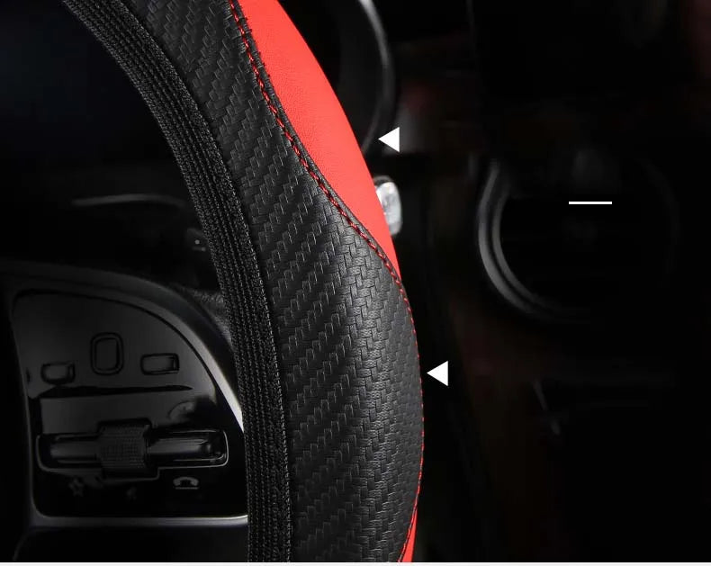Non-inner-ring Automobile Steering Wheel Cover Leather Four Seasons for Spring Summer Autumn Winter for Men and Women