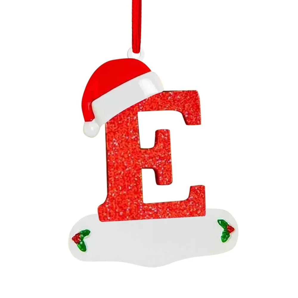 Christmas Decoration Letters,26 Letters Pendant For Christmas Tree Decor,DIY Name Ornament Personalize