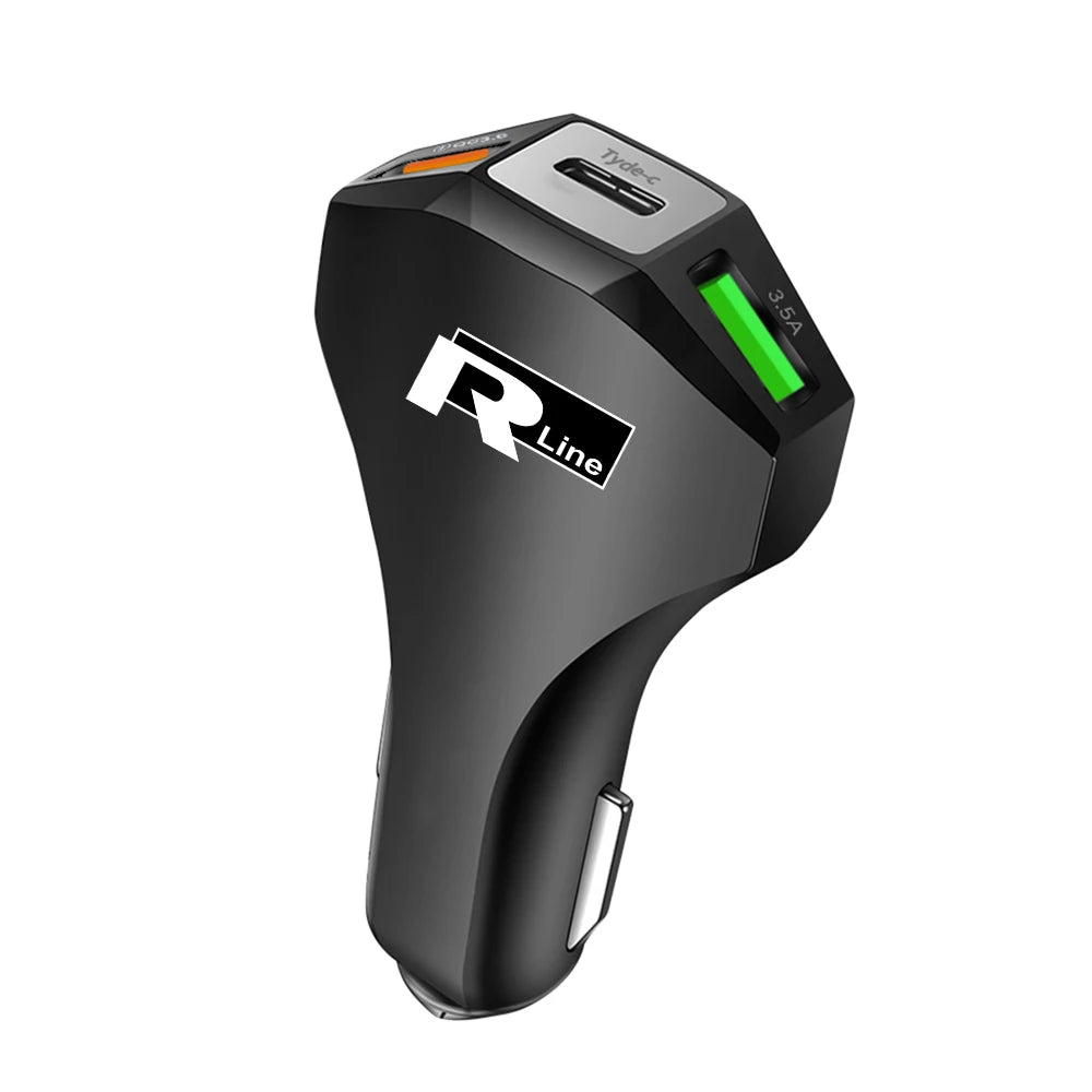 35W Car Charger PD QC3.0 Smart Phone GPS Ipad Adapter Accessory For Volkswagen Vw Tiguan Jetta Scirocco Polo Touran Golf 6 Rline