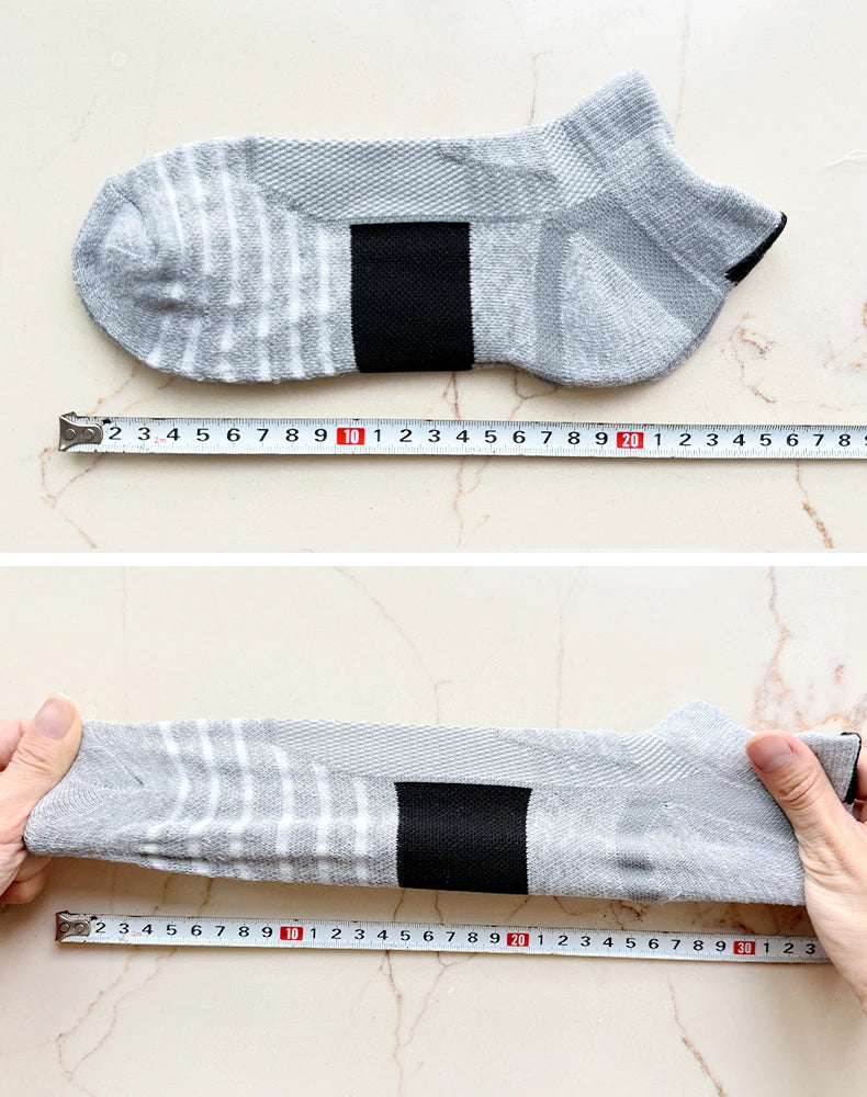 6/3/1 Pairs New Men Sports Running Fitness Flight Short Tube Socks Women's Towel Bottom Basketball Socks Solid Color Black Socks