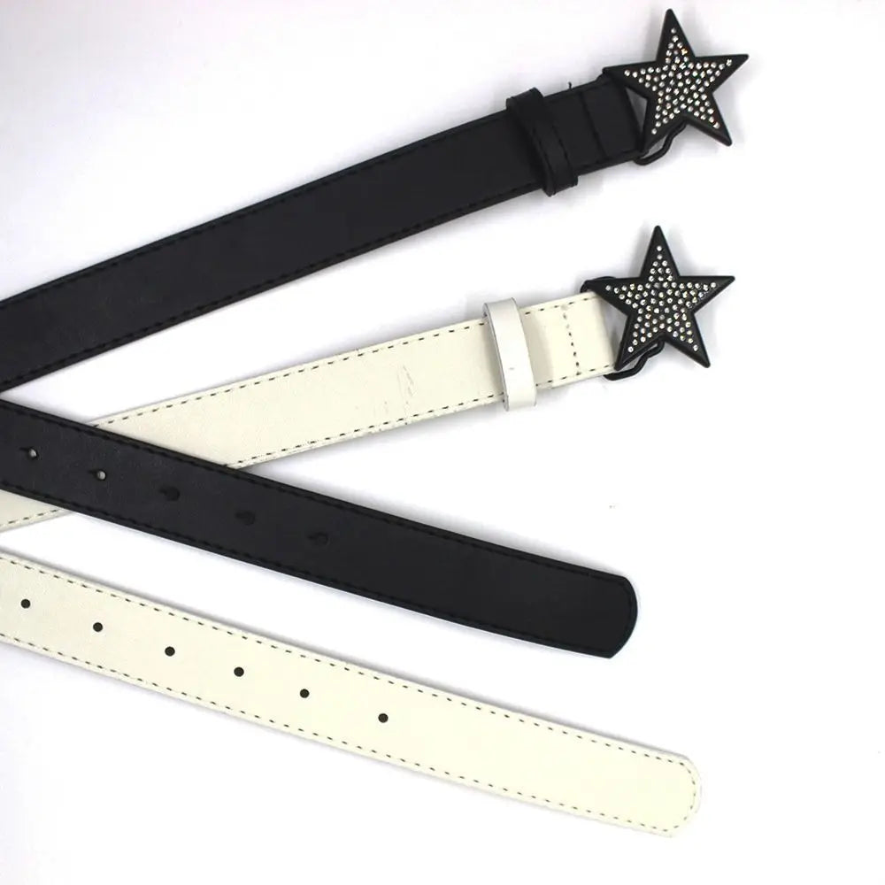 Accessories Alloy Width Waist Belt PU Leather Retro Women Waist Belt Adjustable Waistband Corset Belt Star Buckle Belt