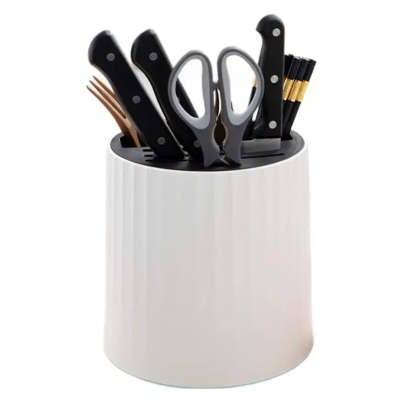 Kitchen Rotating Knife Frame Storage Rack Multi Functional Household Chopsticks Knives and Tableware Placement Rack