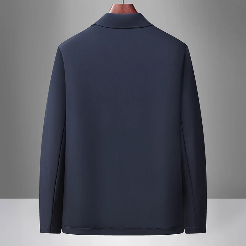 Jacket Men's 2025 Autumn New Item Middle-aged Dad Outfit Casual Business Stand Collar Administrative Cadre Jacket Men